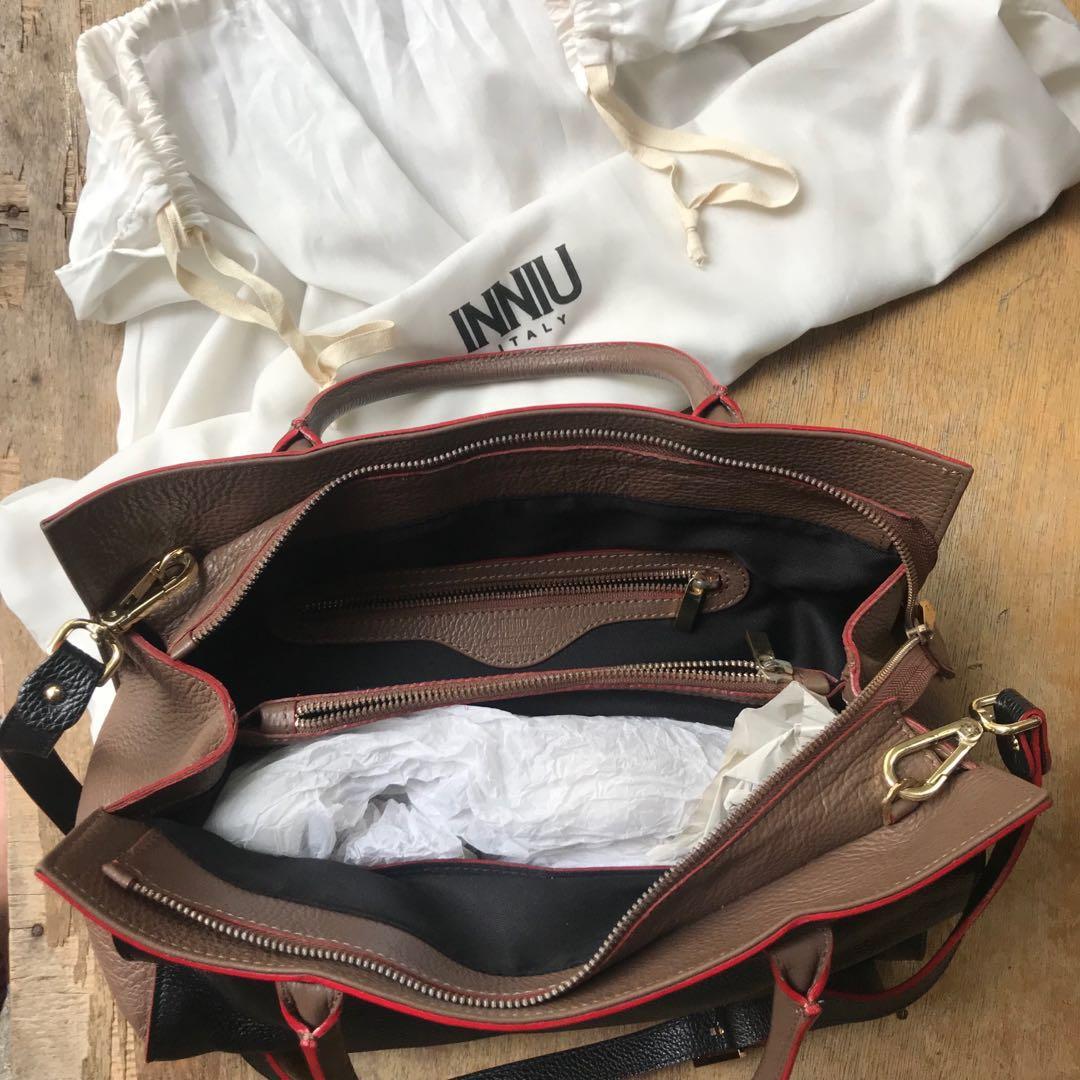 Inniu Italy Two Way Bag (Category: Luxury Bags & Wallets) located in Mandaluyong City. Submitted by marceditems (Listing ID 207885799, Image 3). Description: You can search for the brand Inniu. Leather is made in Italy.