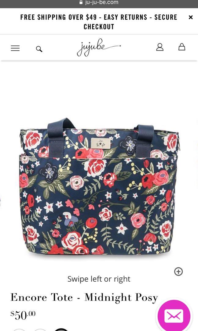 Jujube Encore Tote Midnight Posy BNIB Babies Kids Going Out Diaper Bags Wetbags on Carousell