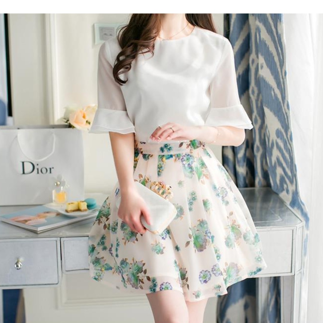Korean two piece dress 2025