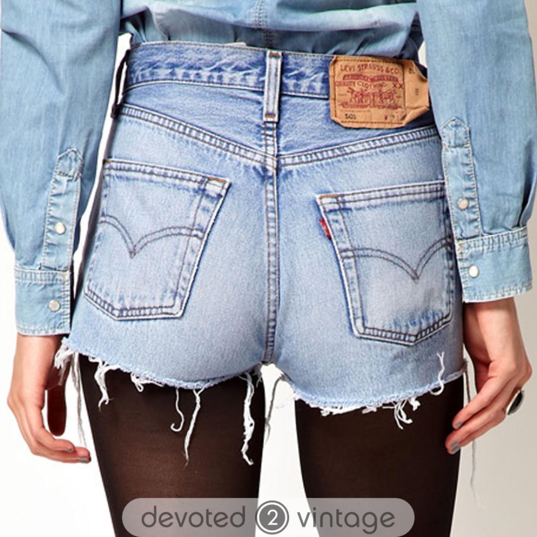 levis vintage denim shorts