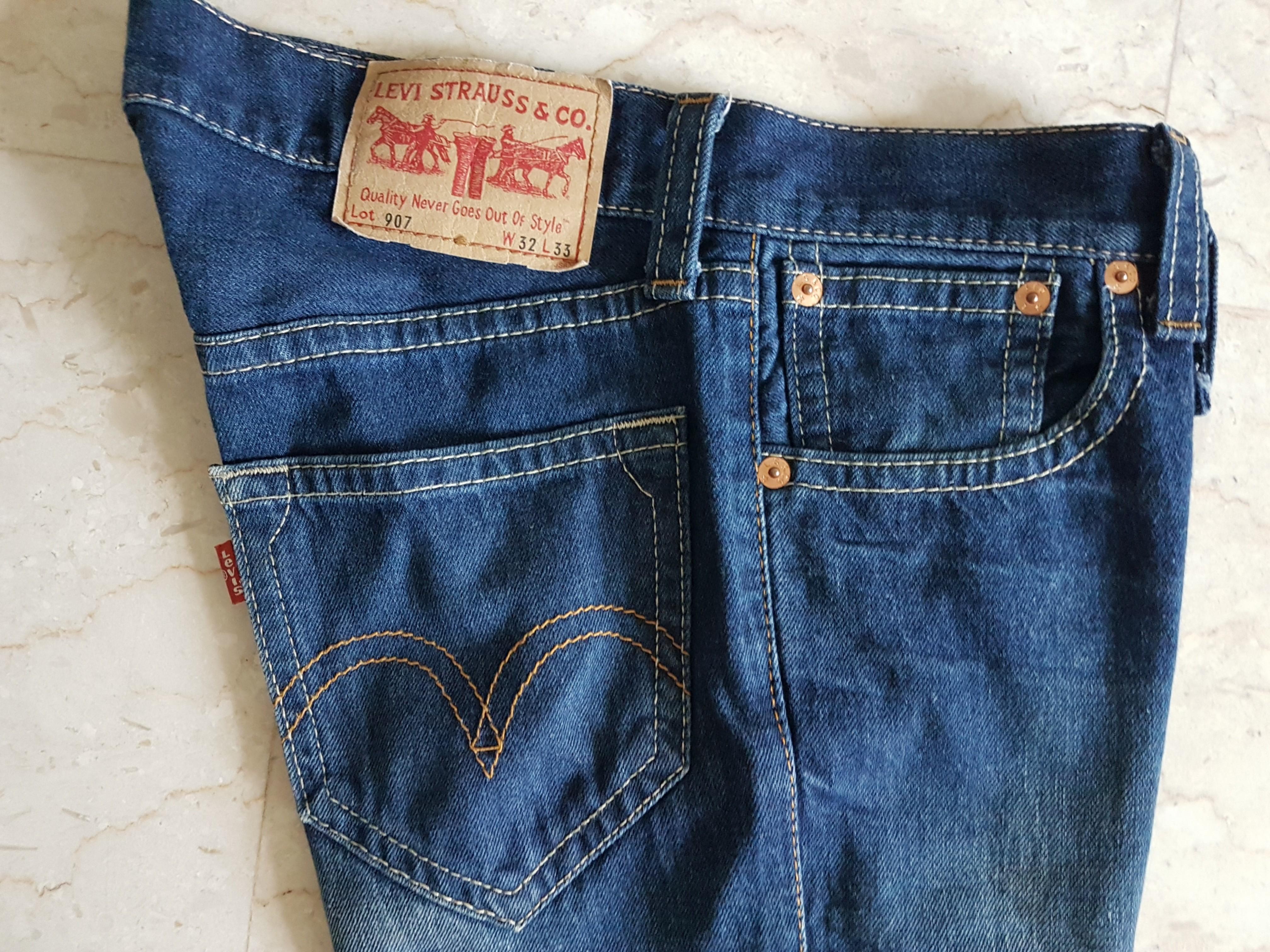Levis 907 Bootcut Blue Denim Jeans, Men's Fashion, Bottoms, Jeans on ...