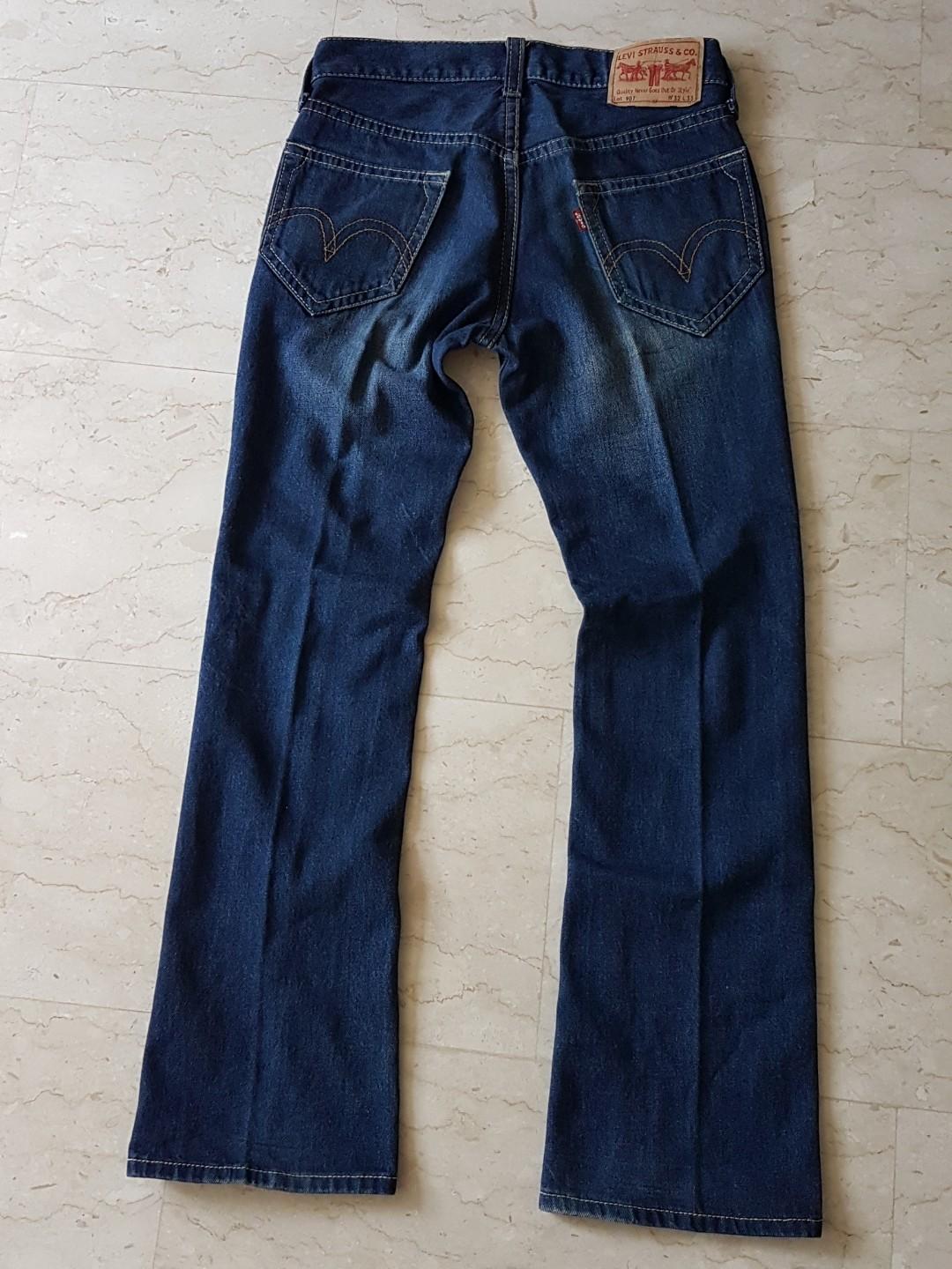 Levis 907 Bootcut Blue Denim Jeans, Men's Fashion, Bottoms, Jeans on ...
