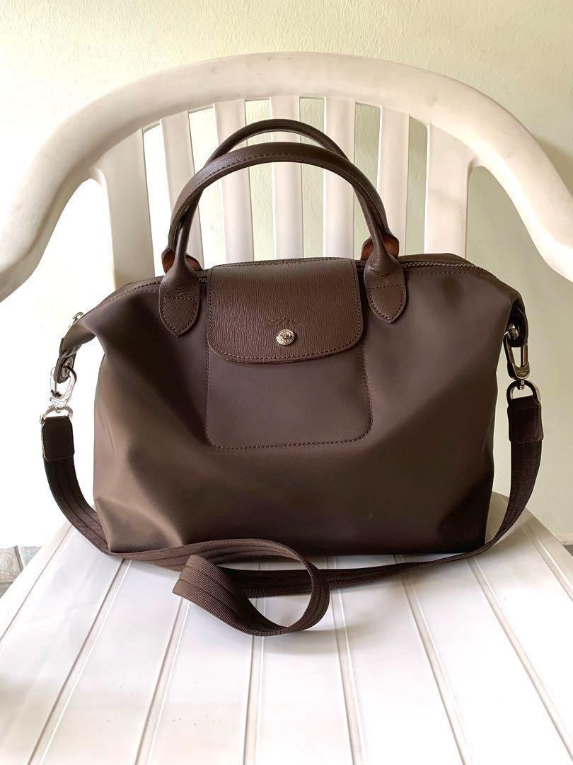 Longchamp Le Pliage Neo Bag, Dark Brown, Women's Fashion, Bags ...
