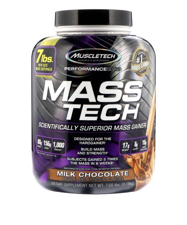 Mass tech mass gainer chocolate flavor, Sports Equipment, Exercise ...