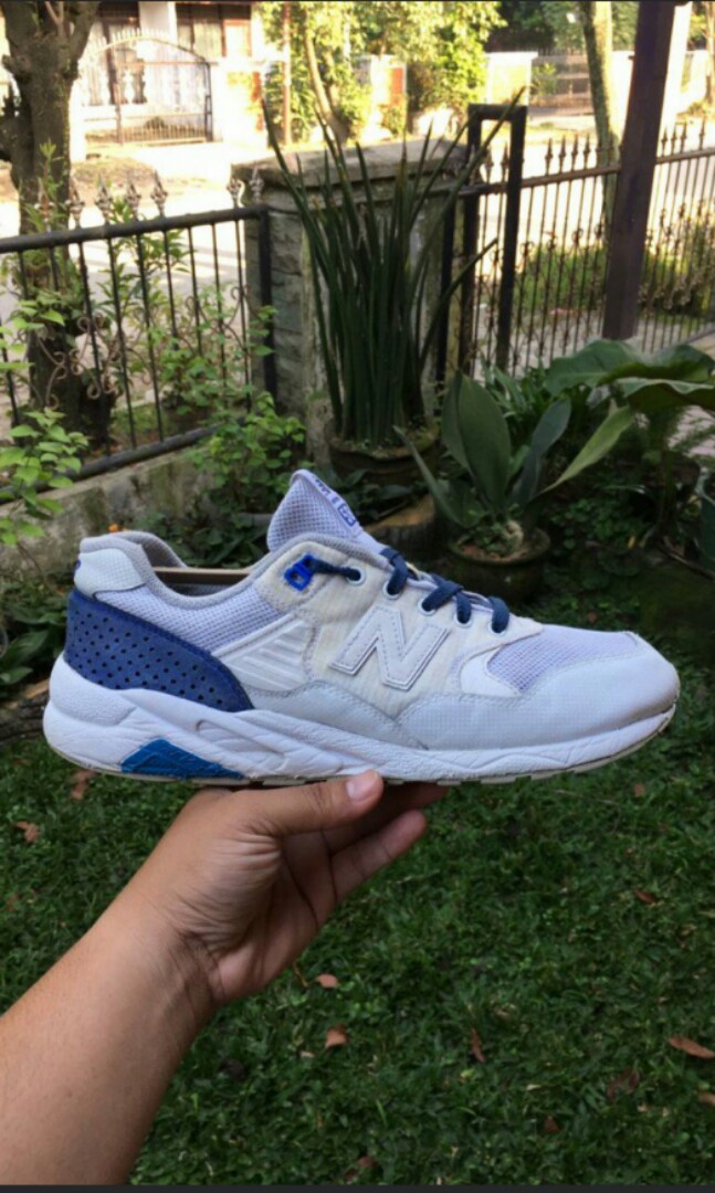 New Balance 580 White Blue Suede