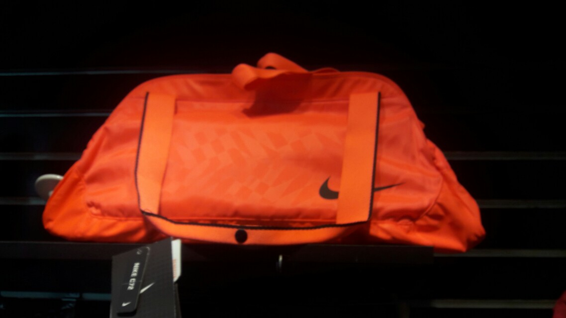 orange nike duffel bag
