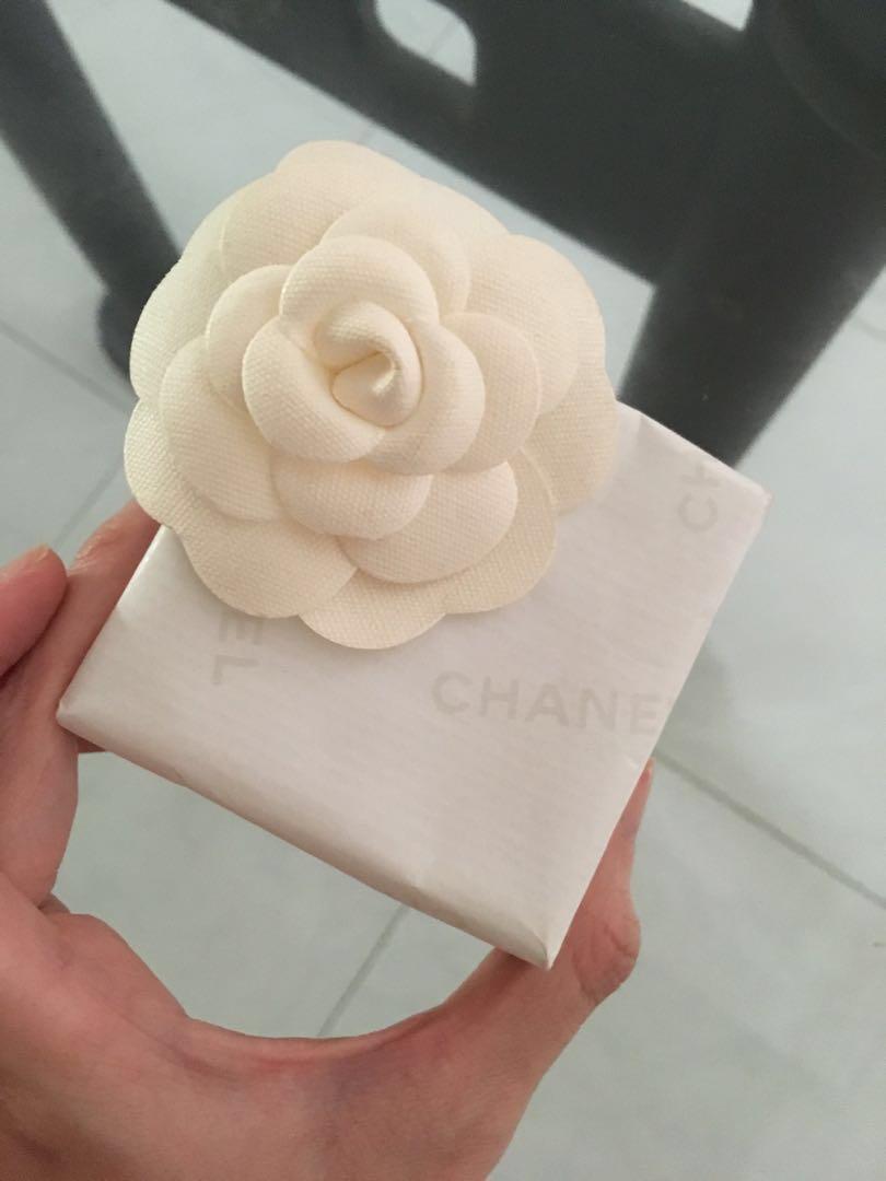 Original Chanel Wrapping Paper and Chanel Flower / Chanel Camellia