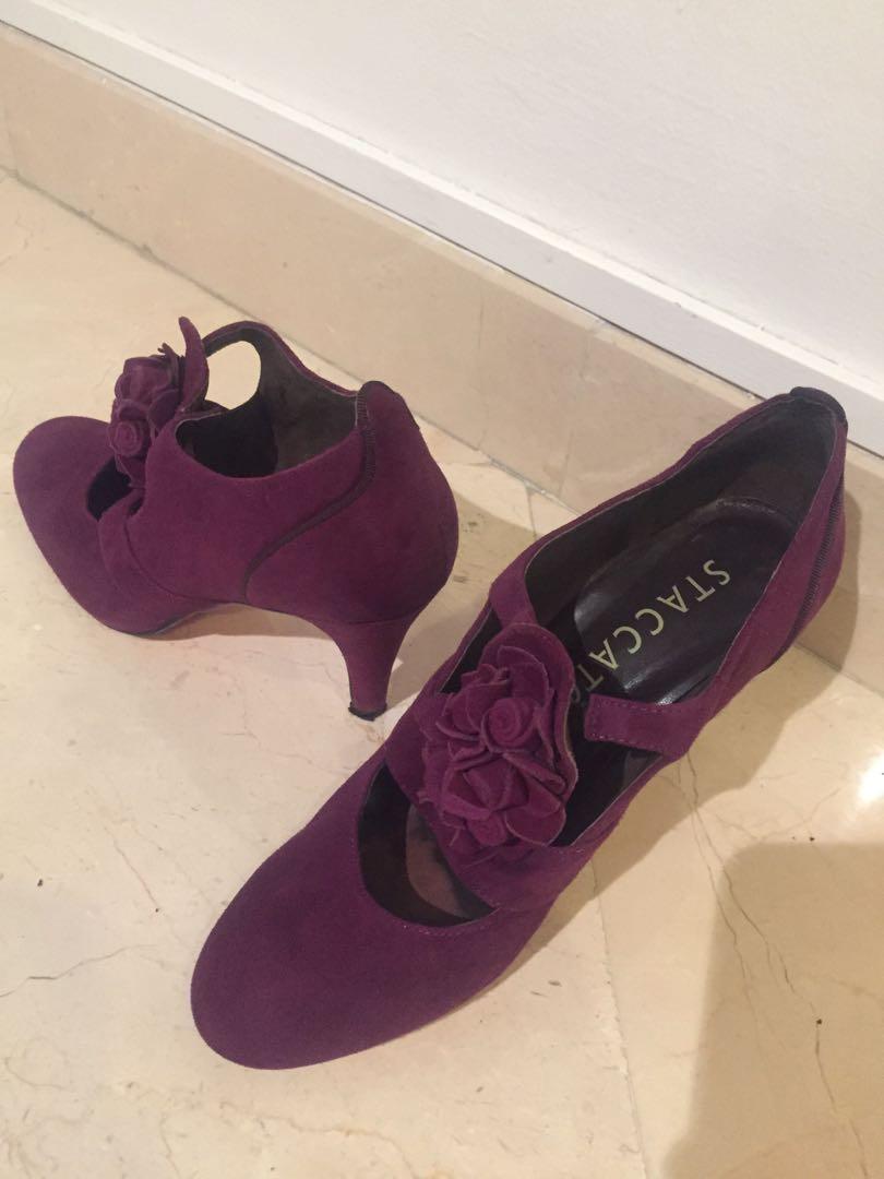 purple suede shoes