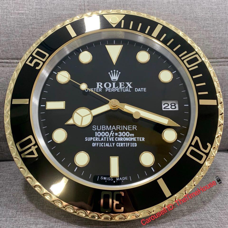 Gold rolex wall clock online