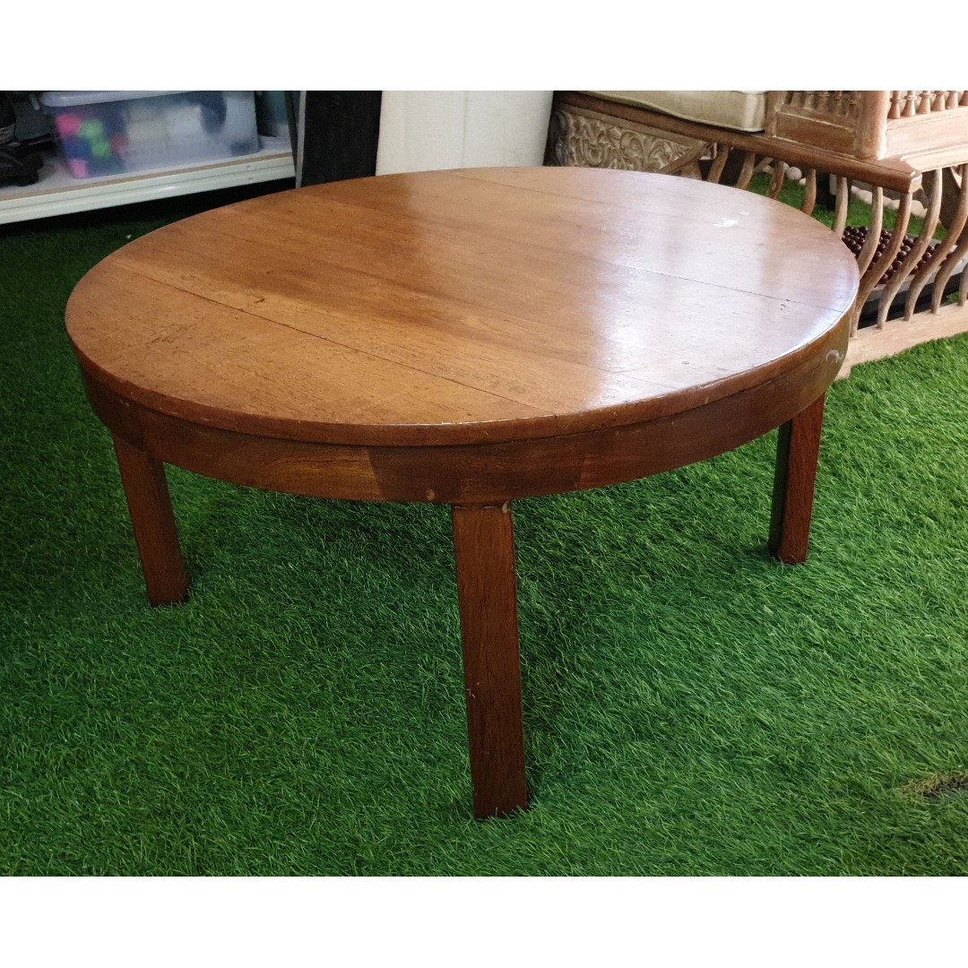 Round Solid Wood Coffee Table Furniture Tables Chairs On Carousell
