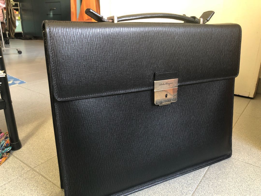 Salvatore ferragamo mens briefcase clearance