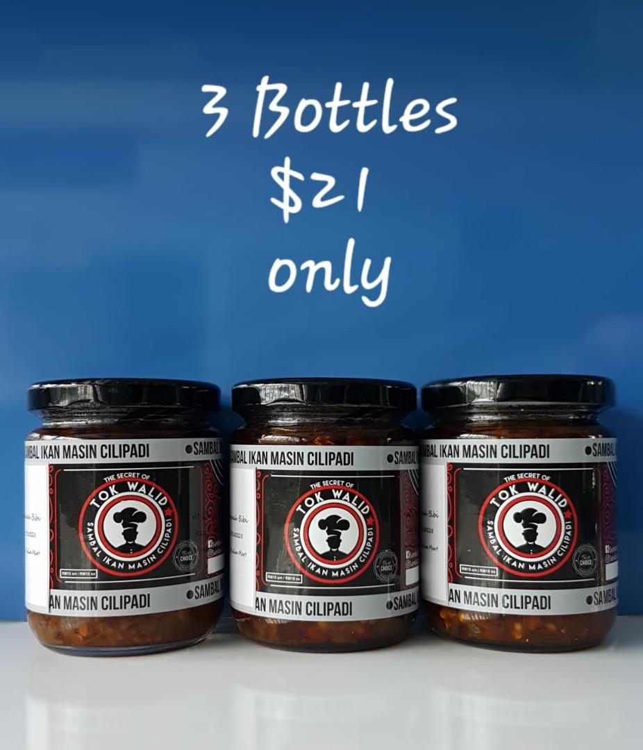 Sambal Ikan Masin Cili Padi Tok Walid Special Offer Food Drinks Instant Food On Carousell