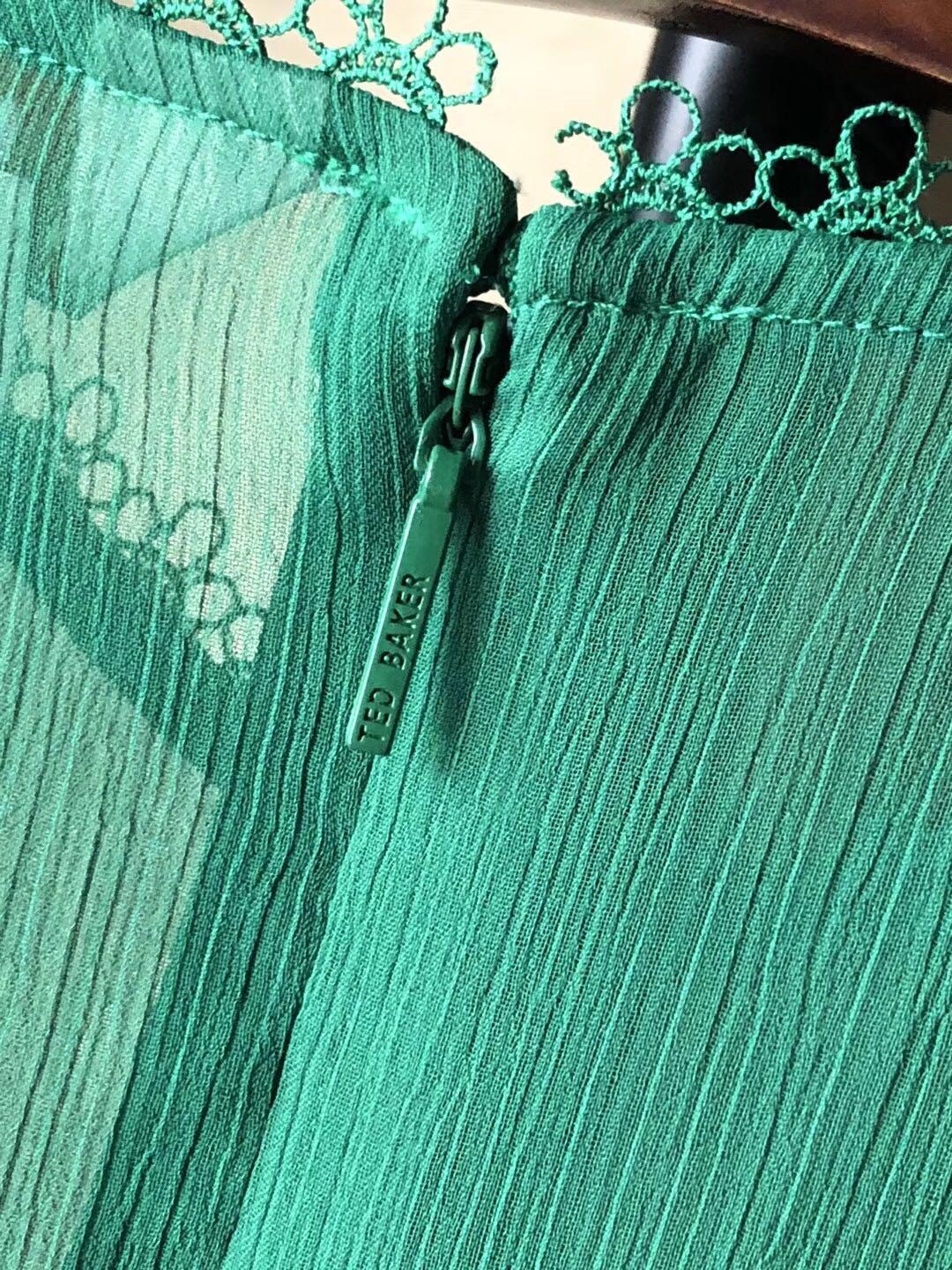 ted baker porrla frill lace midi dress