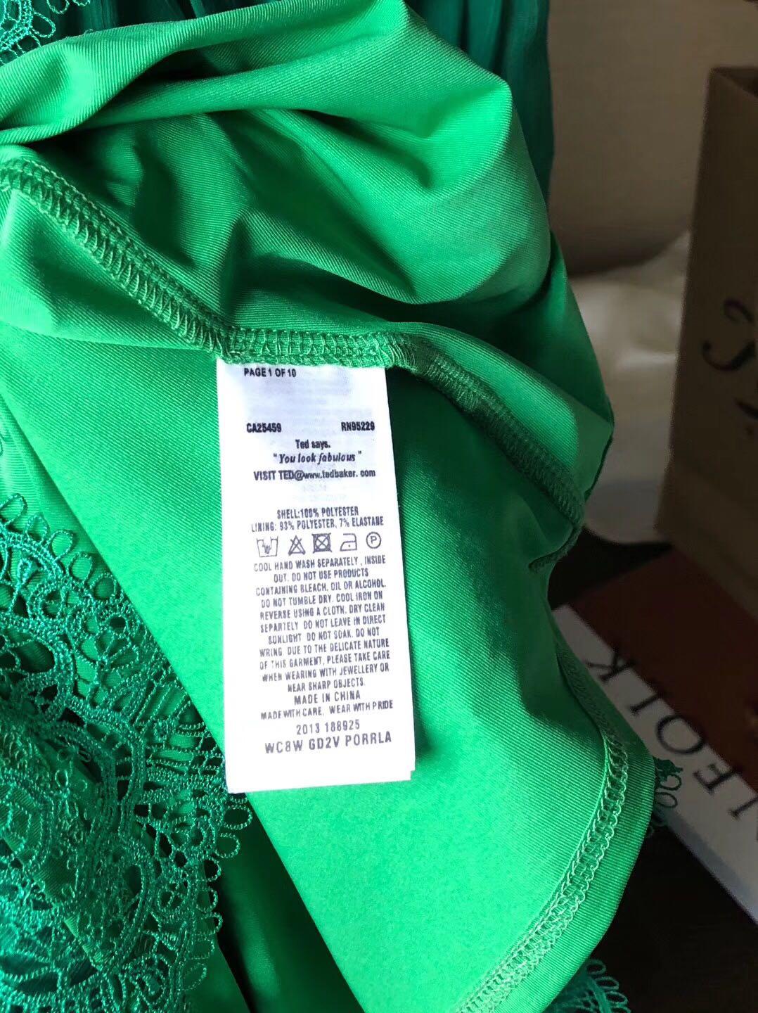 ted baker porrla frill lace midi dress