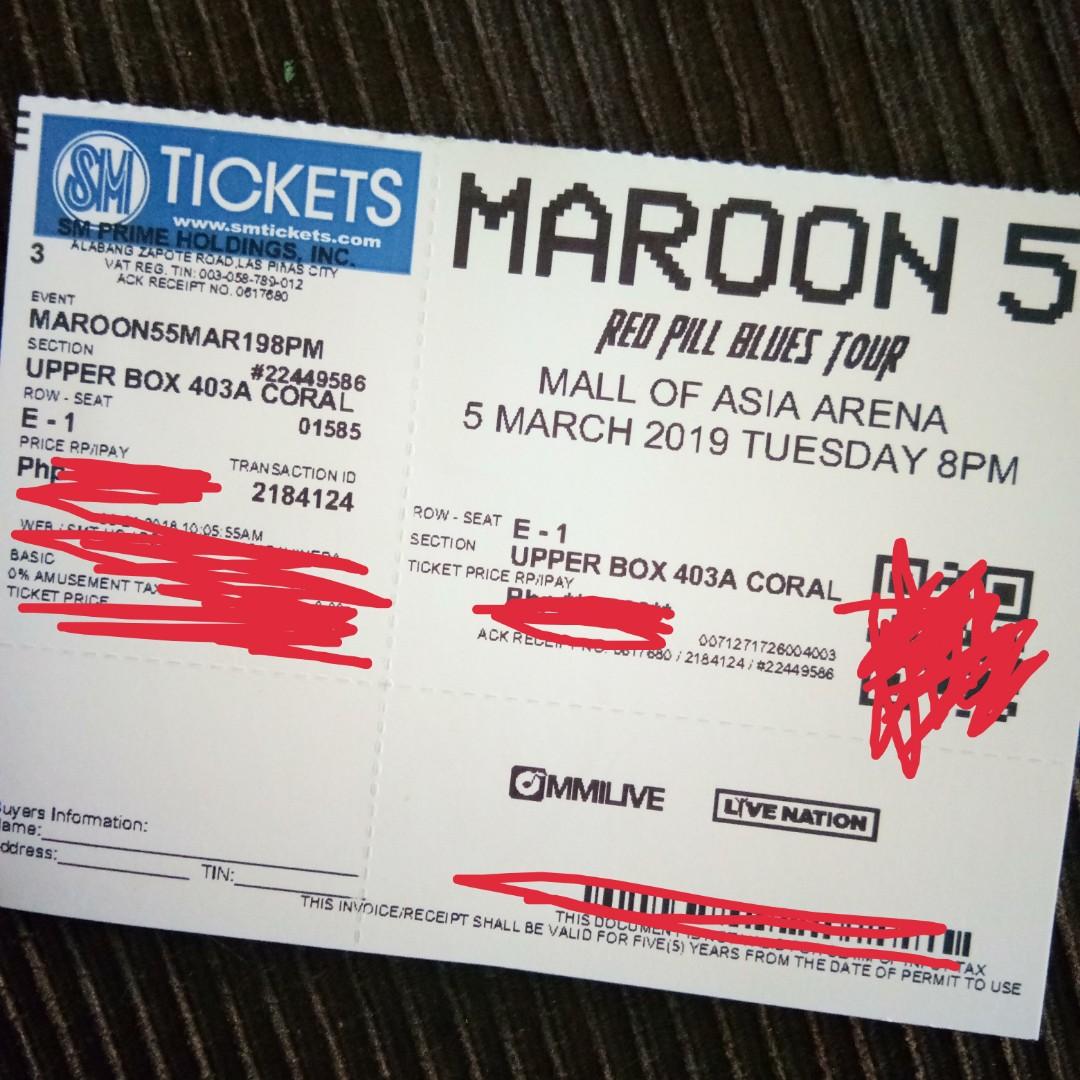 Maroon 5 Ticket Philippines