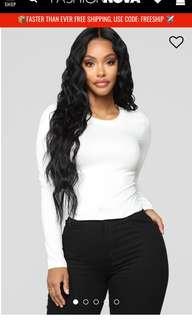 Fashion nova white top