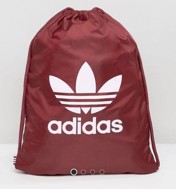 adidas drawstring bag red