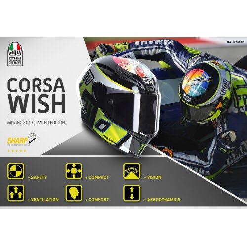 AGV CORSA WISH LIMITED EDITION SIZE L Auto Accessories on Carousell