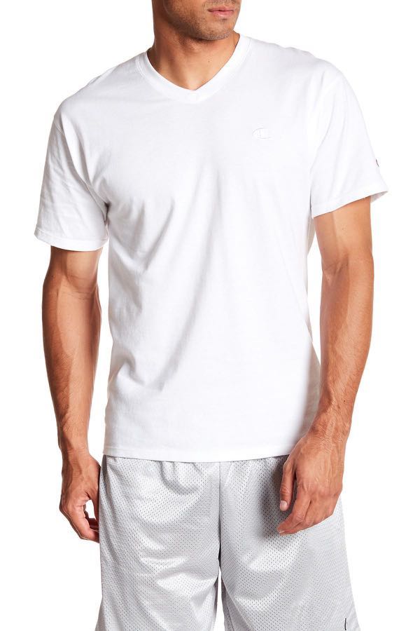 champion plain white tee