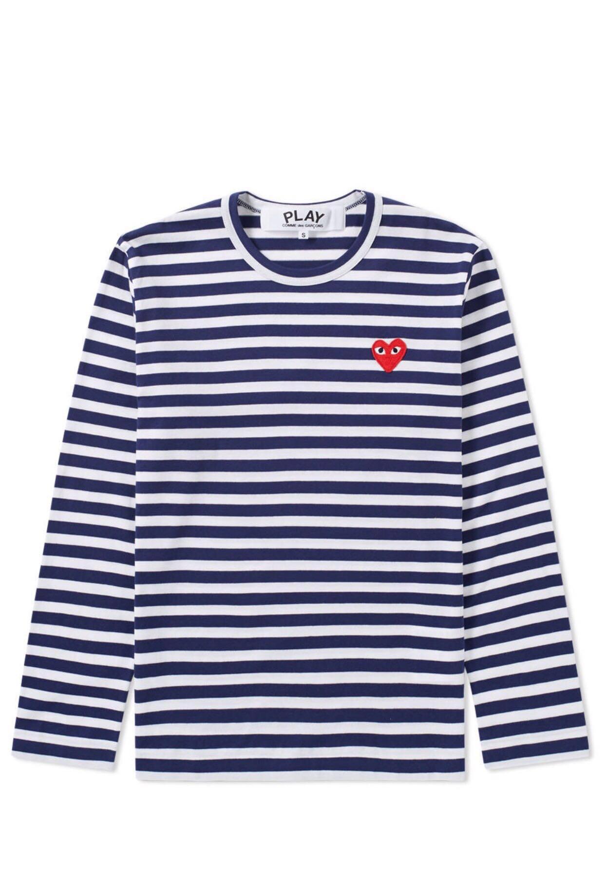 cdg long sleeve stripe