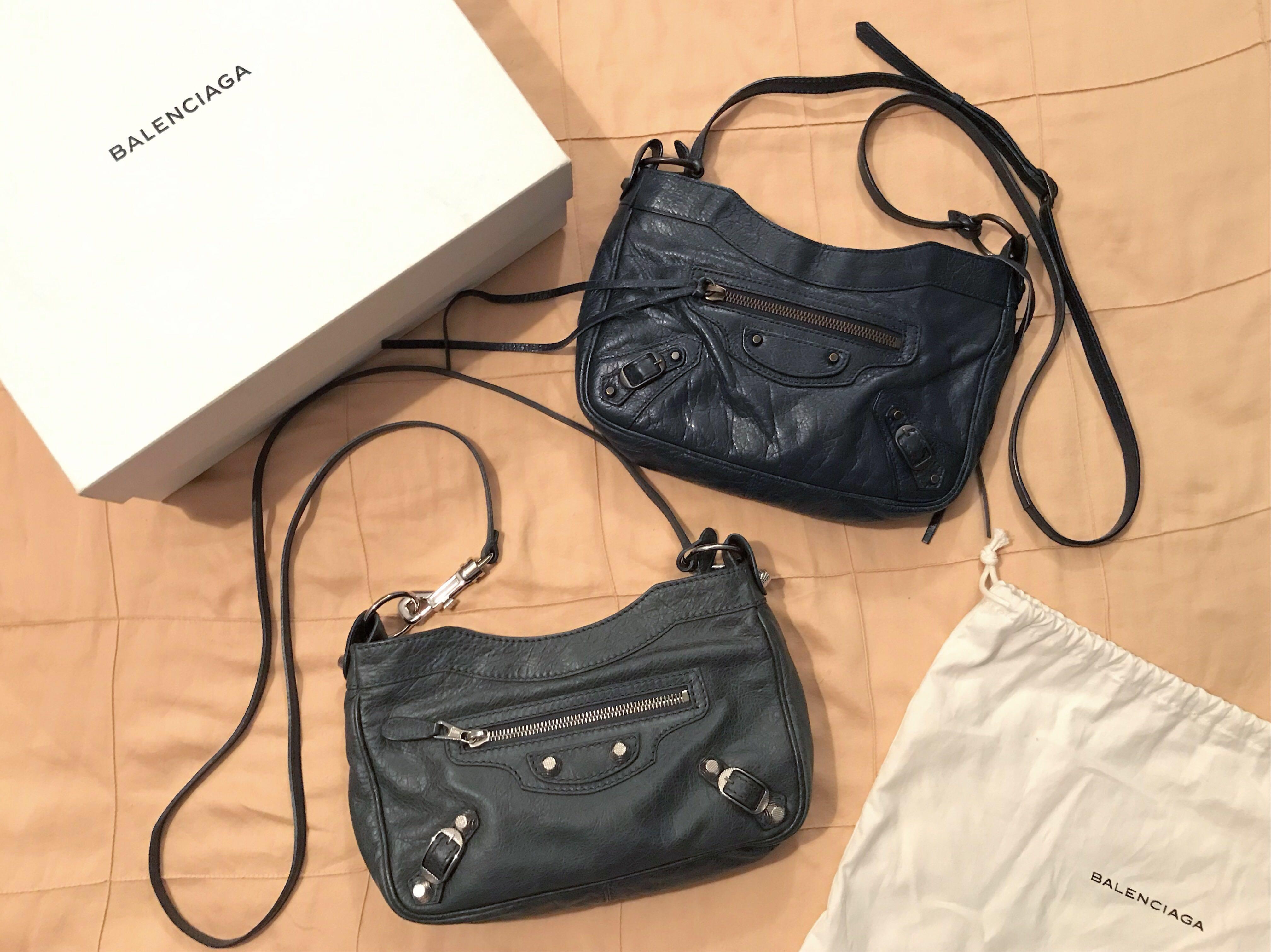 Balenciaga hip bag giant 12 silver hardware anthracite, Luxury, Bags Wallets