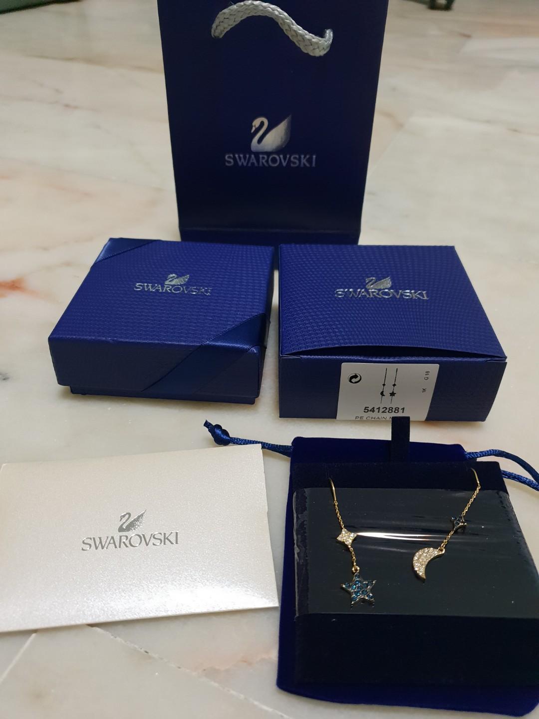 Swarovski duo moon earrings outlet