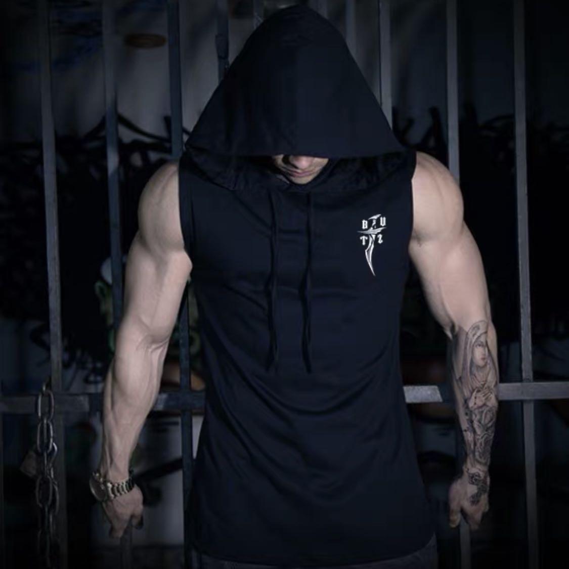 grey gym hoodie