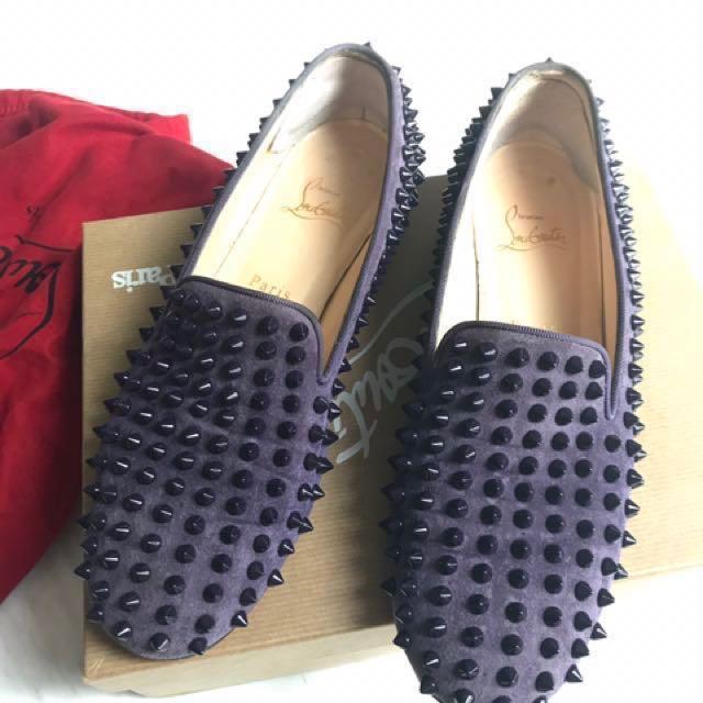 purple spike dress shoes