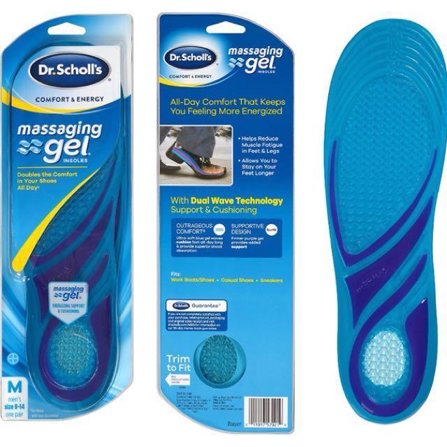 Energy Massaging Gel Insoles for Men 