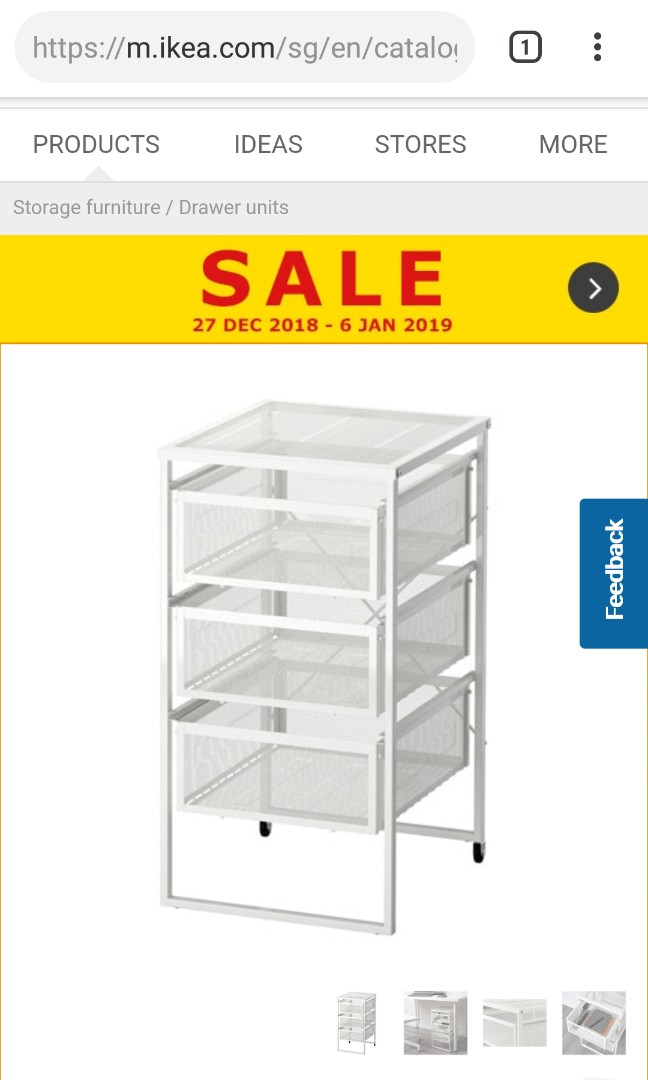 Drawers Unit Ikea Furniture Shelves Drawers On Carousell