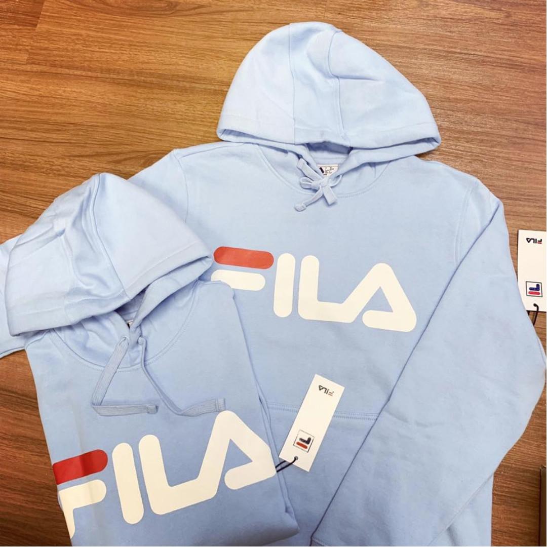 baby blue fila hoodie