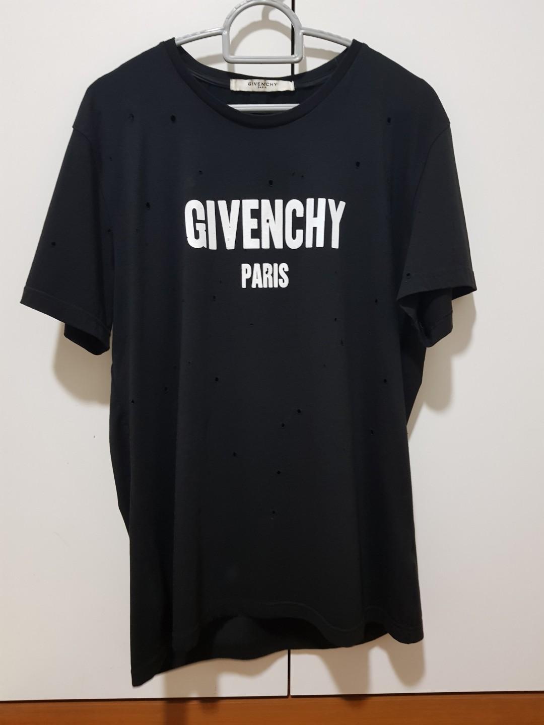 givenchy distressed logo tee