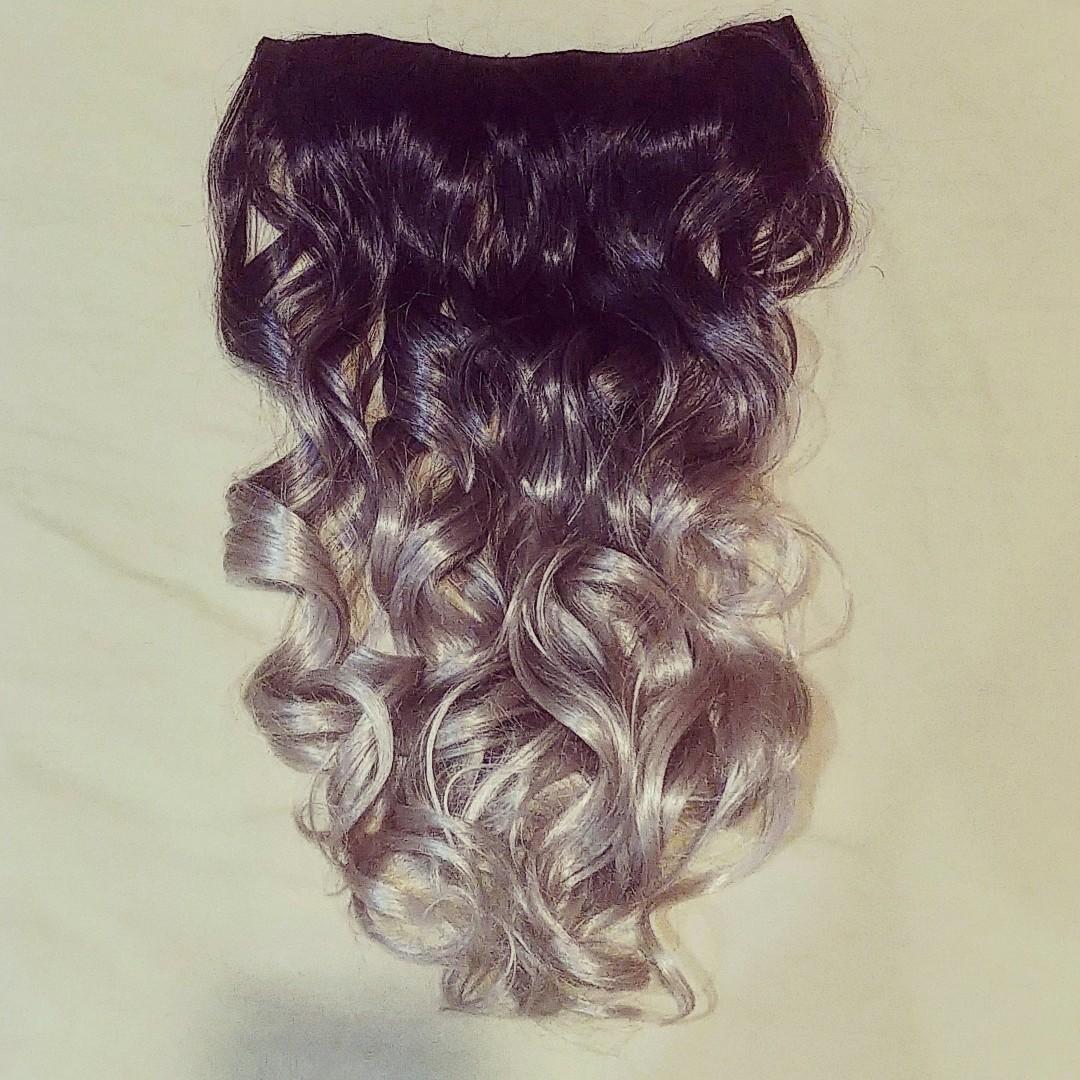 Long Curly Hair Extension Ombre Black Dark Brown To Blonde