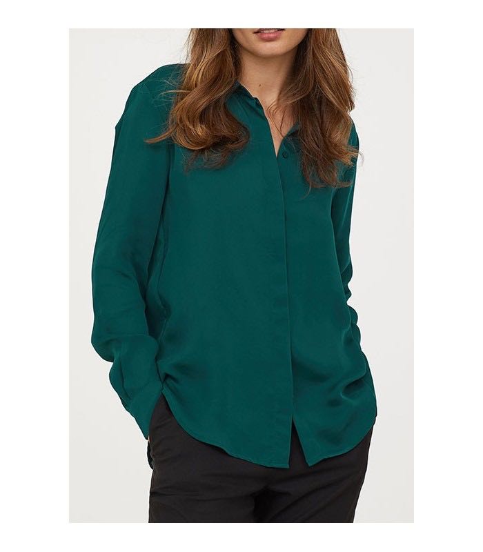 H&m 2025 green blouse