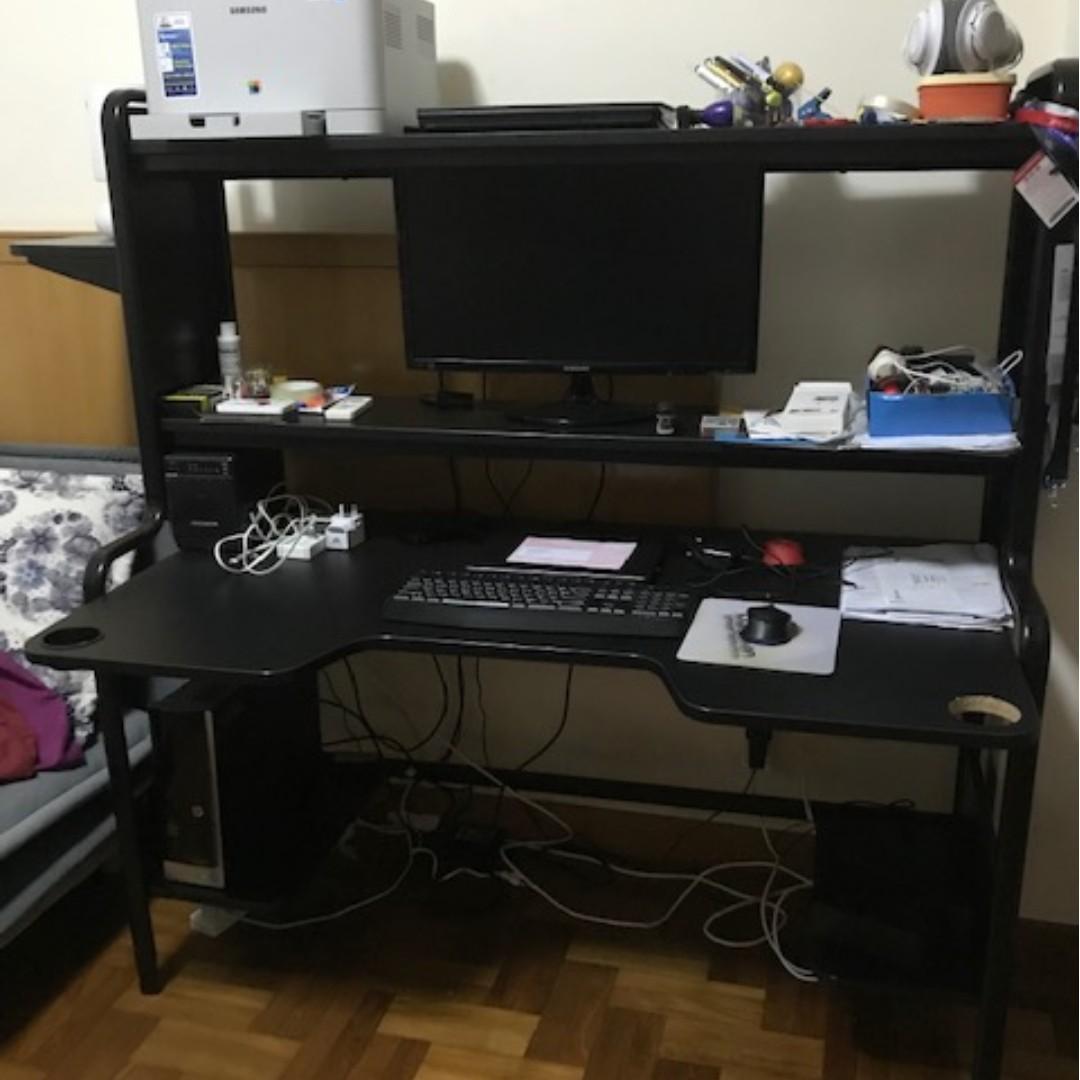 Ikea Fredde Workstation And Flintan Swiv Chair Turquoise Furniture Others On Carousell