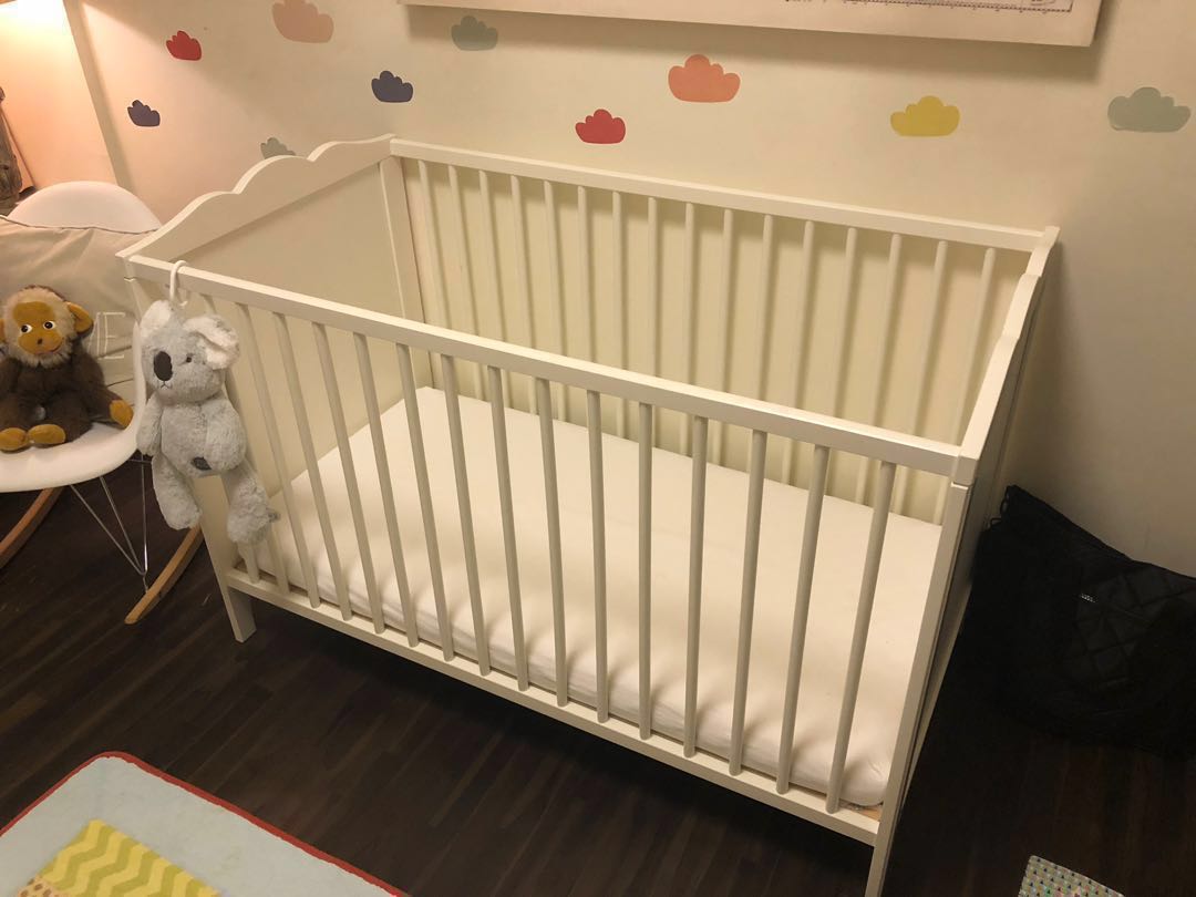 Ikea Hensvik Cot White Babies Kids Cots Cribs On Carousell