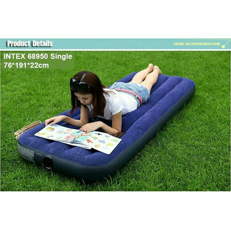 Intex Inflatable Bed Flocked Air Bed Single Twin Queen, Sports