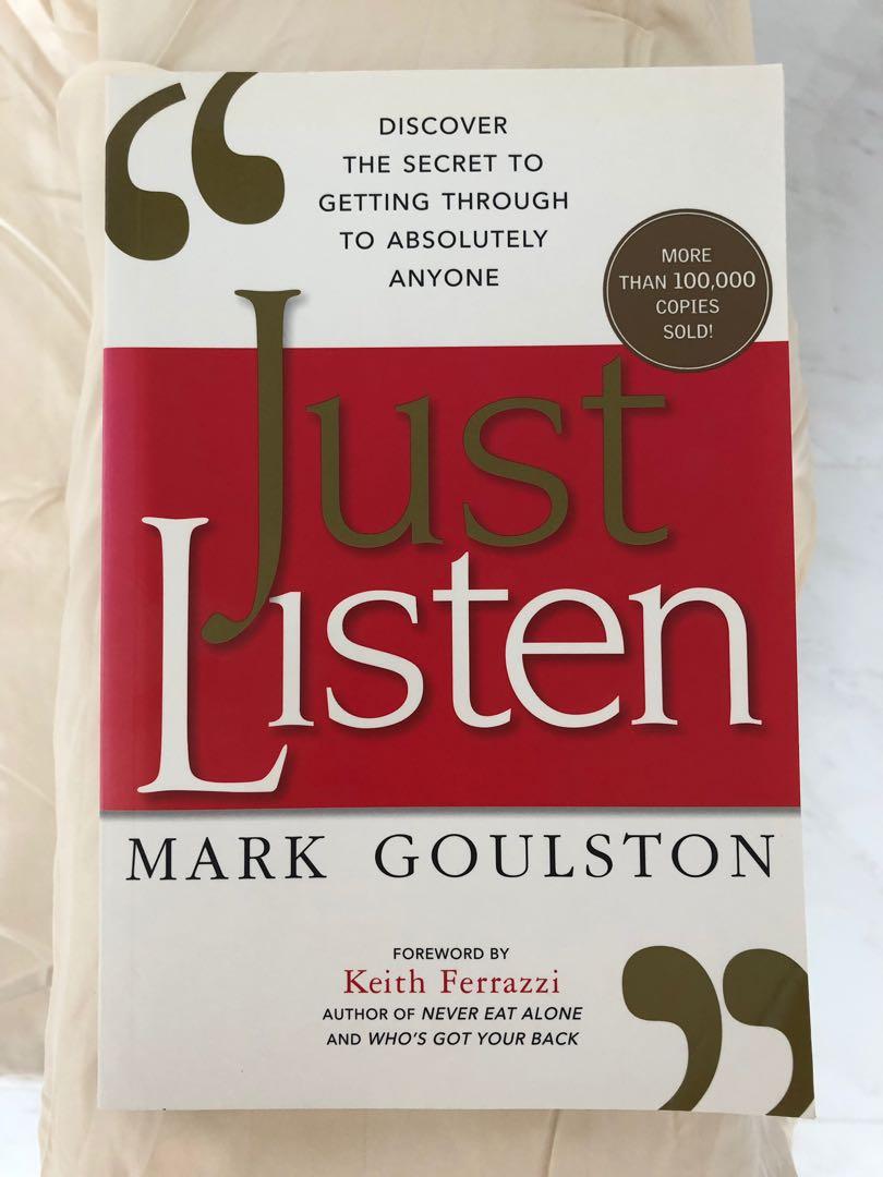 Just Listen By Mark Goulston Books Stationery Non Fiction On