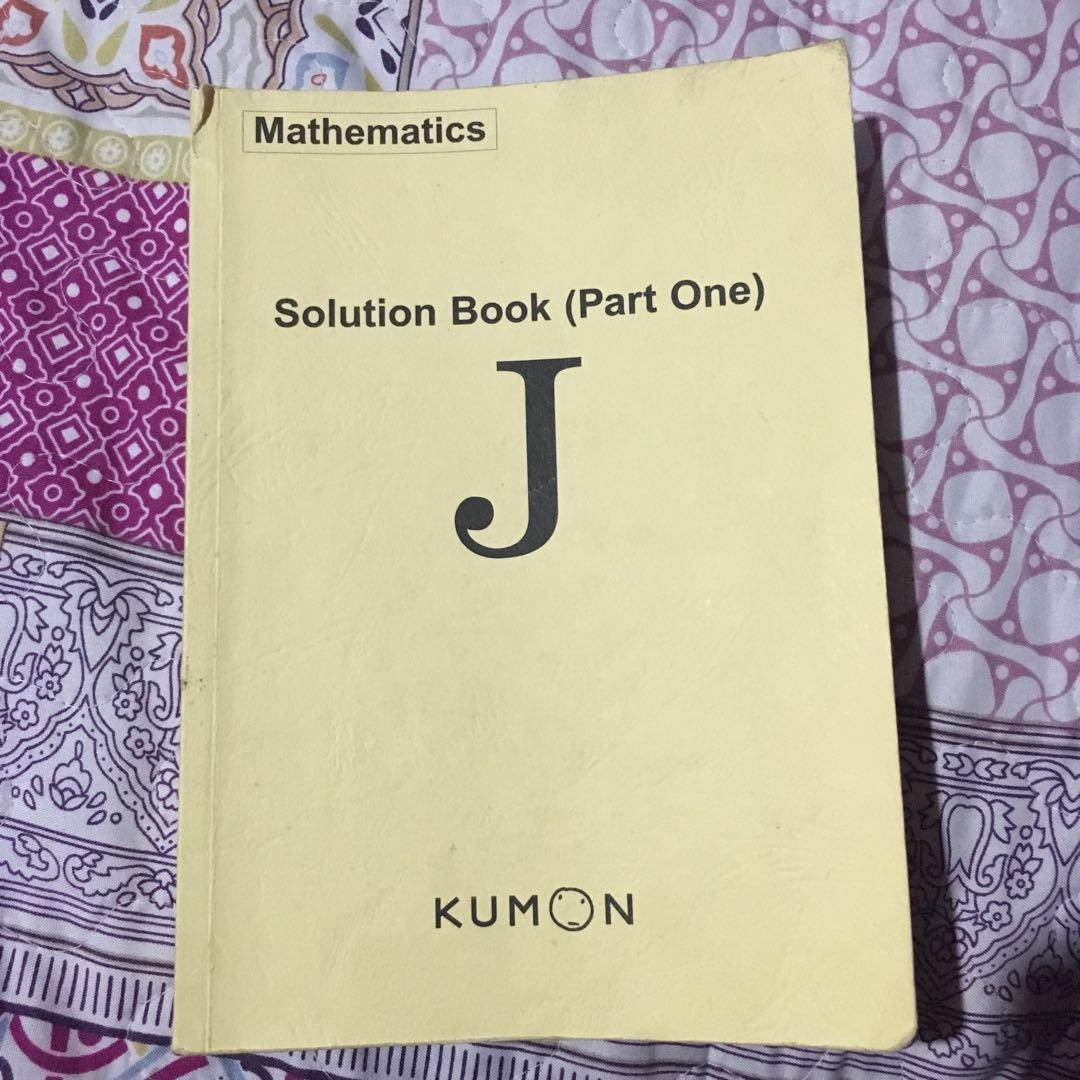 Kumon Mathematics Level J Solution Books, Hobbies & Toys, Books