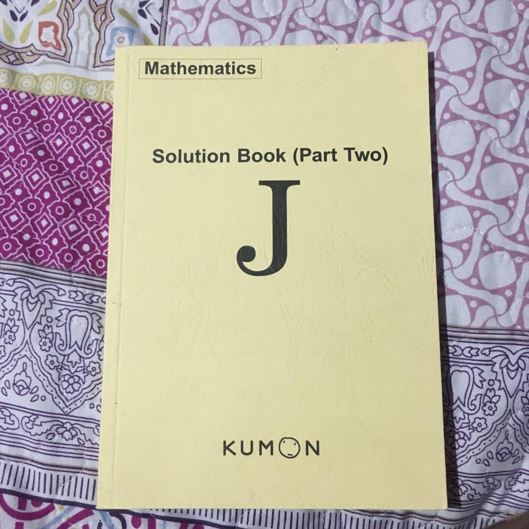 Kumon Mathematics Level J Solution Books, Hobbies & Toys, Books