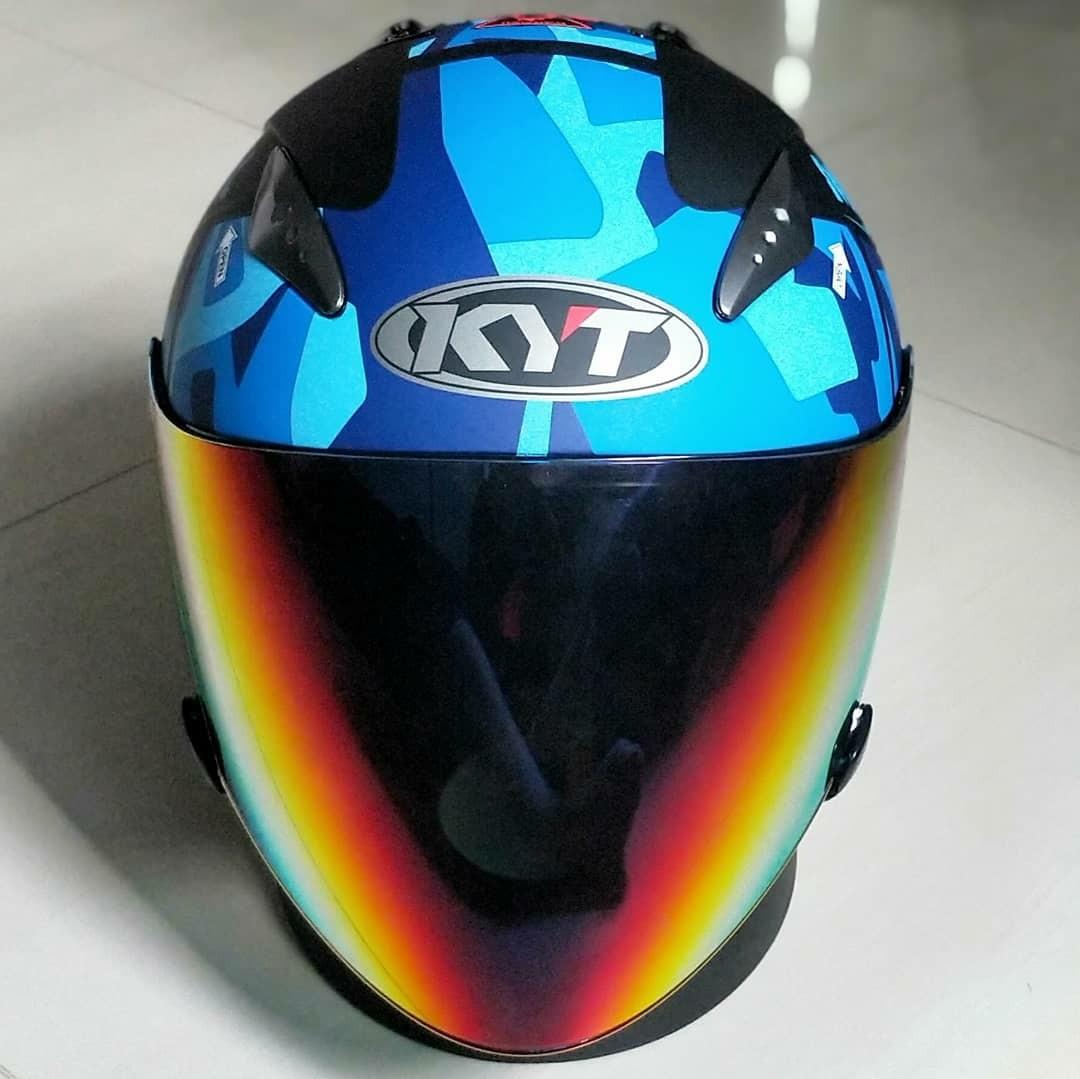 Kyt Helmet (Matte Blue), Motorcycles, Motorcycle Accessories on Carousell