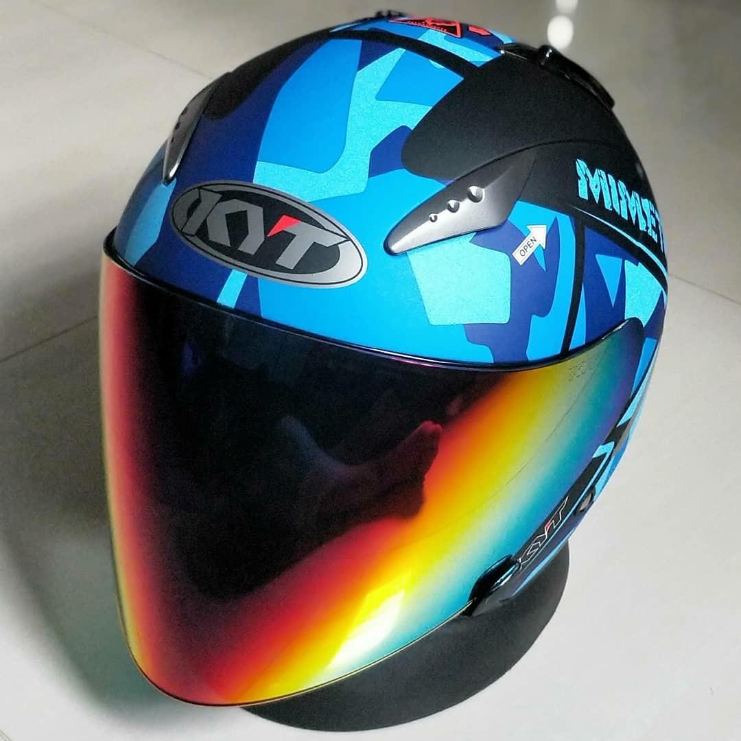 Kyt Helmet (Matte Blue), Motorcycles, Motorcycle Accessories on Carousell