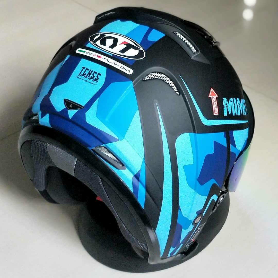 Kyt Helmet (Matte Blue), Motorcycles, Motorcycle Accessories on Carousell