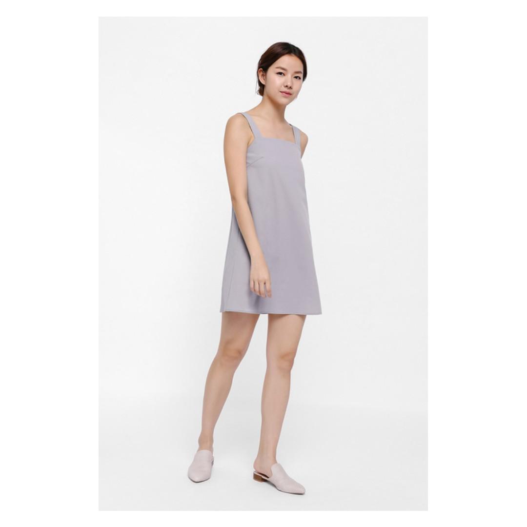 light grey slip dress