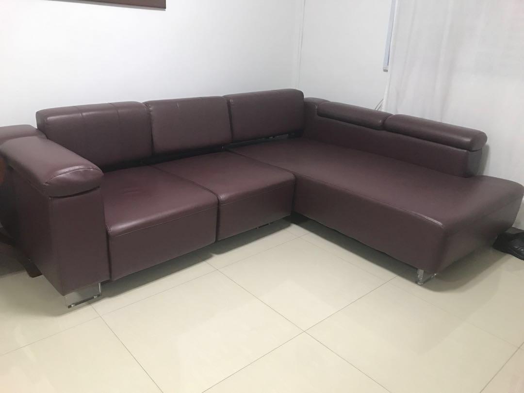 Maroon L Shape Sofas Furniture On Carou Maroon L Shape Sofas Furniture