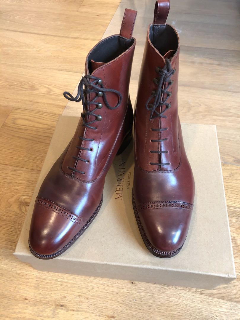 Meermin Balmoral Boots BNIB cherry shell cordov