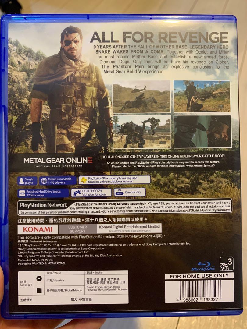 Metal Gear Solid 5 The Phantom Pain Ps4 Kaufen Metal Gear Solid V The Phantom Pain PS4, Video Gaming, Video Games