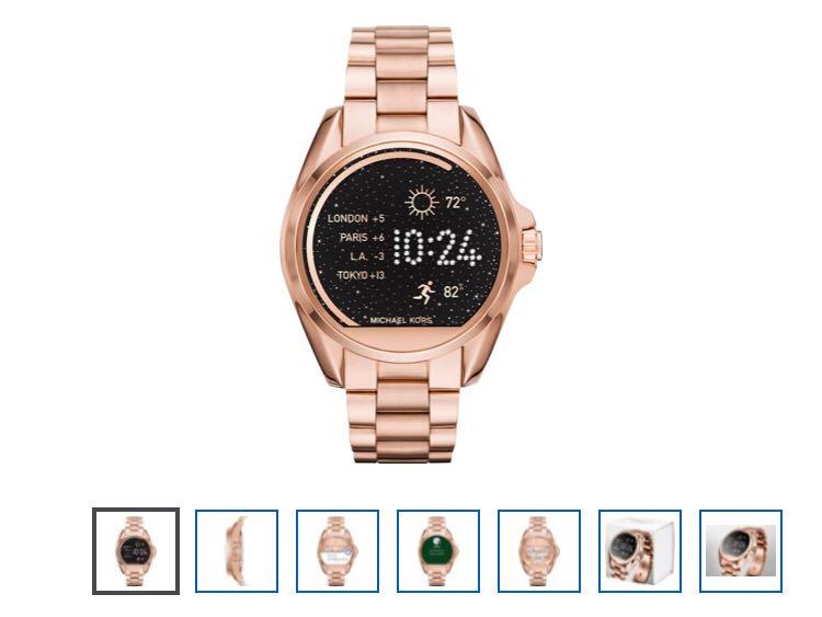 Rose gold hot sale mk smart watch