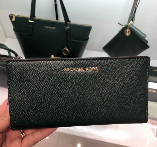 large saffiano leather slim wallet