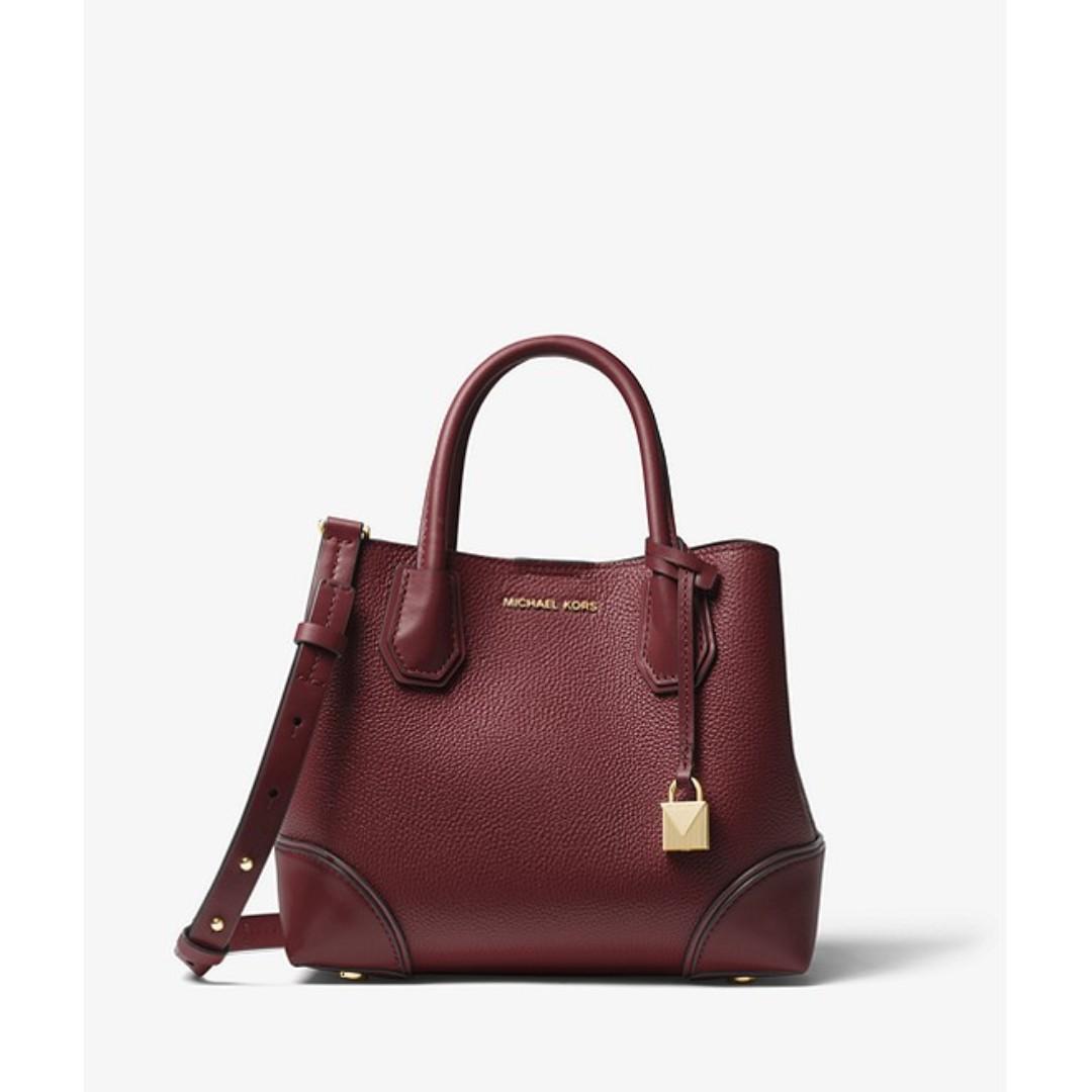 michael kors mercer gallery small pebbled leather satchel